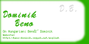 dominik beno business card